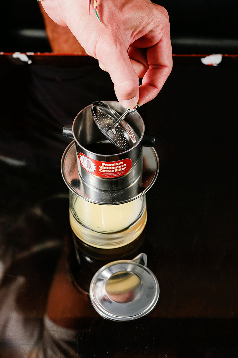 Vietnamese Drip Coffee Maker Filter. Single Cup Serve. Inox. 6 oz Small Stainless Steel 1 Small (6 oz)
