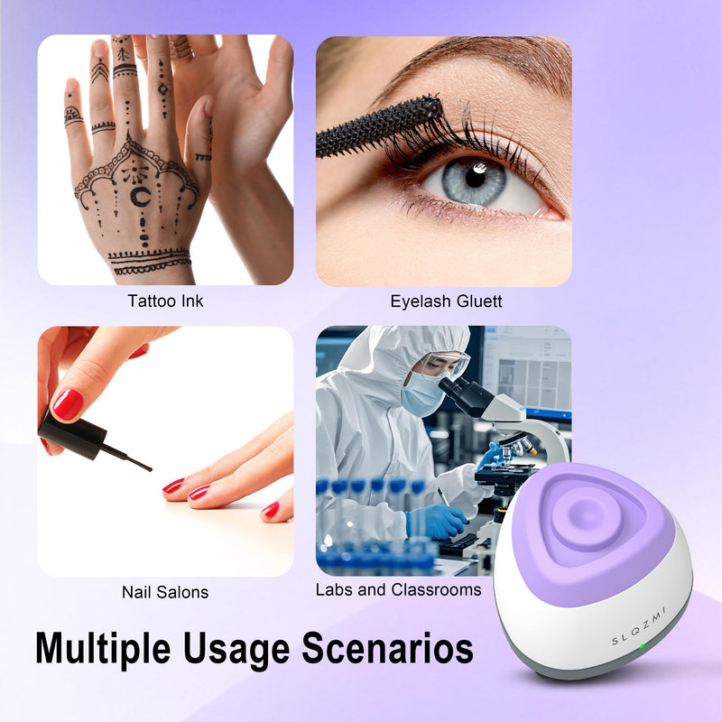 Mini Vortex Mixer, Nail Polish Shaker, Paint Shaker & Paint Mixer for Gel Polish, Acrylic Paints, Eyelash Adhesives, Tattoo Ink, Lab Vortex Mixer for Centrifuge Tubes and Test Tubes (Purple) Purple