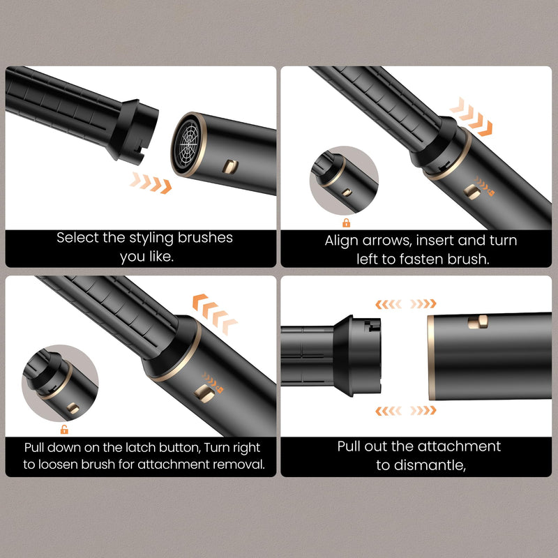 5 in 1 Hair Styler Airbrush 5 in 1 Multi Styler, Air Styler 5 in 1 with Curl Straighten, Volumise, Smooth and Drying for Styling, Air Brush 5 in 1 for All Hair Type/Length