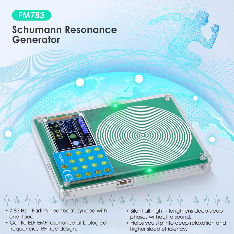 Schumann Resonance Generator, Rechargeable 7.83Hz Frequency Generator for Healing, 13 Waveform Modes 0.001Hz-200KHz Adjustable Frequency Schumann Sine Wave Generator, Frequency Healing Device