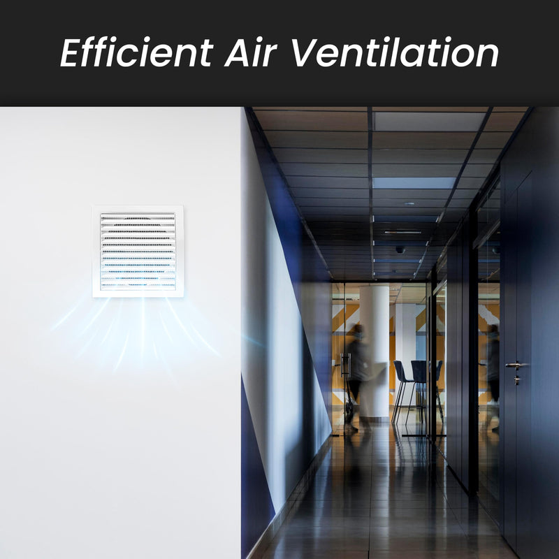 Repa Market 6 Inch Anthracite Dryer Vent Hood/Duct Cover for Walls or Ceiling/ABS Plastic Louvered Air Grille with Built-In Mesh Screen/Exhaust and Dryer Vent Covers for Indoor & Outdoor Use Anthracite w/Flange
