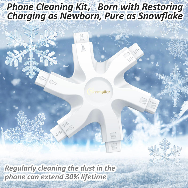 for iPhone Cleaning Kit Port Cleaner, Repair and Restore Tool for iPad Pro Watch Cell Phone Charging Port, Lightning Charger Cables Speaker Airpod Cleaning Putty Dust for All Devices Snow White