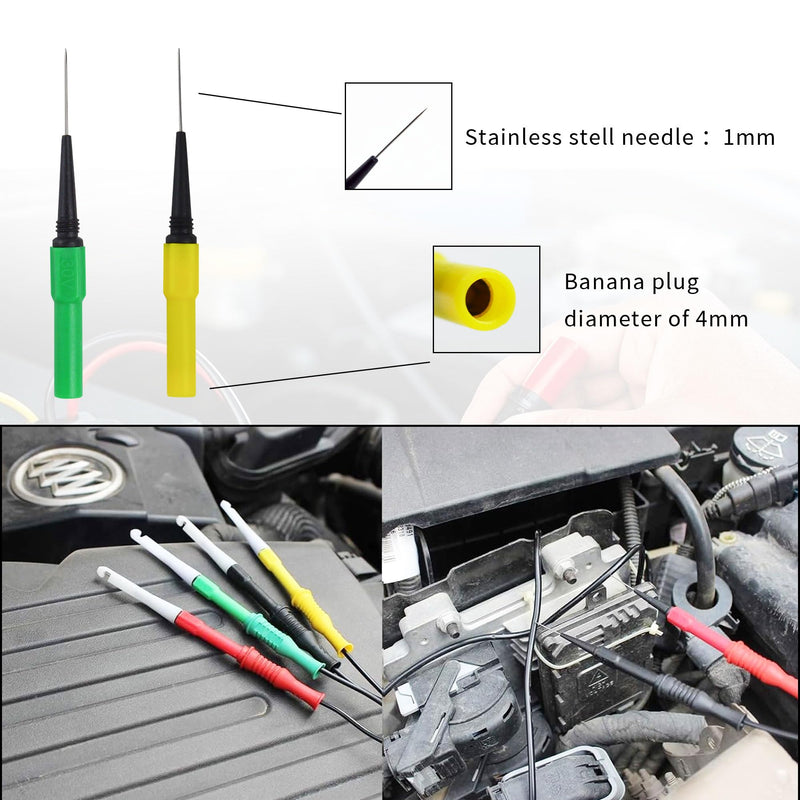 Back Test Probe Kit, Backprobing, Diagnostictesting,Electrical Troubleshooting Automotive Test Lead Kit (ZIBOO 805) ZIBOO 805