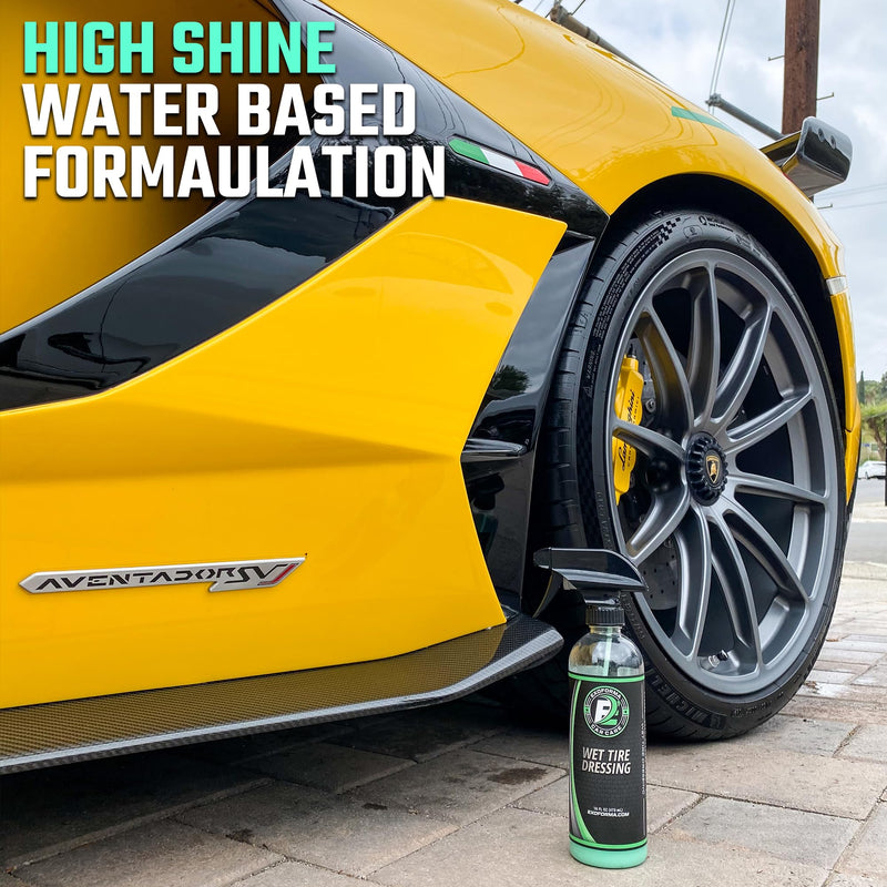 ExoForma Wet Tire Dressing Spray - Extremely High Shine Tire Dressing for That Wet Look - No Sling, Non-Greasy Silicone Formula with UV Protection - Easy to Apply, Minimal Cure Time - 16 fl oz 16 Fl Oz (Pack of 1)