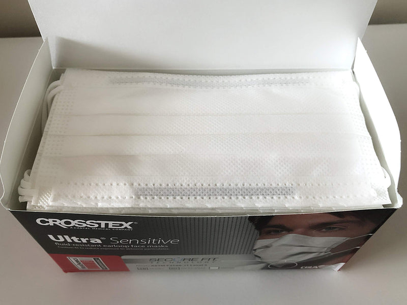 Crosstex International GCFCXSF Crosstex Ultra Sensitive Earloop Mask