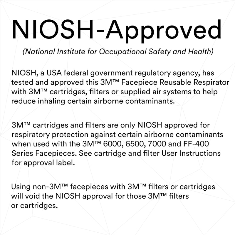 3M Reusable Respirator Half Facepiece 7502, NIOSH, 3M Cool Flow Valve, Dual Airline Supplied Air Compatible, Integrated Dropdown Suspension, Bayonet Connections, For Chemical Handling, Painting, Med Medium
