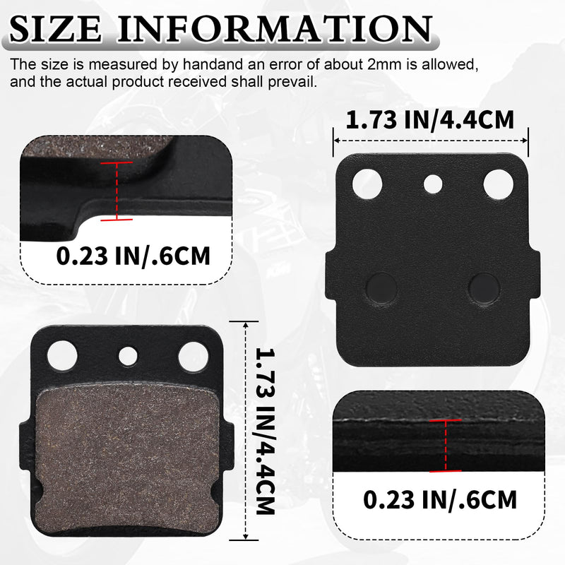 400EX Rear Brake Pads for Honda TRX400X 300EX for Yamaha Raptor 350 660R Banshee Warrior Wolverine 350 Blaster for Kawasaki klx140 kx85 kx100 kx80 kx112 Heavy Duty