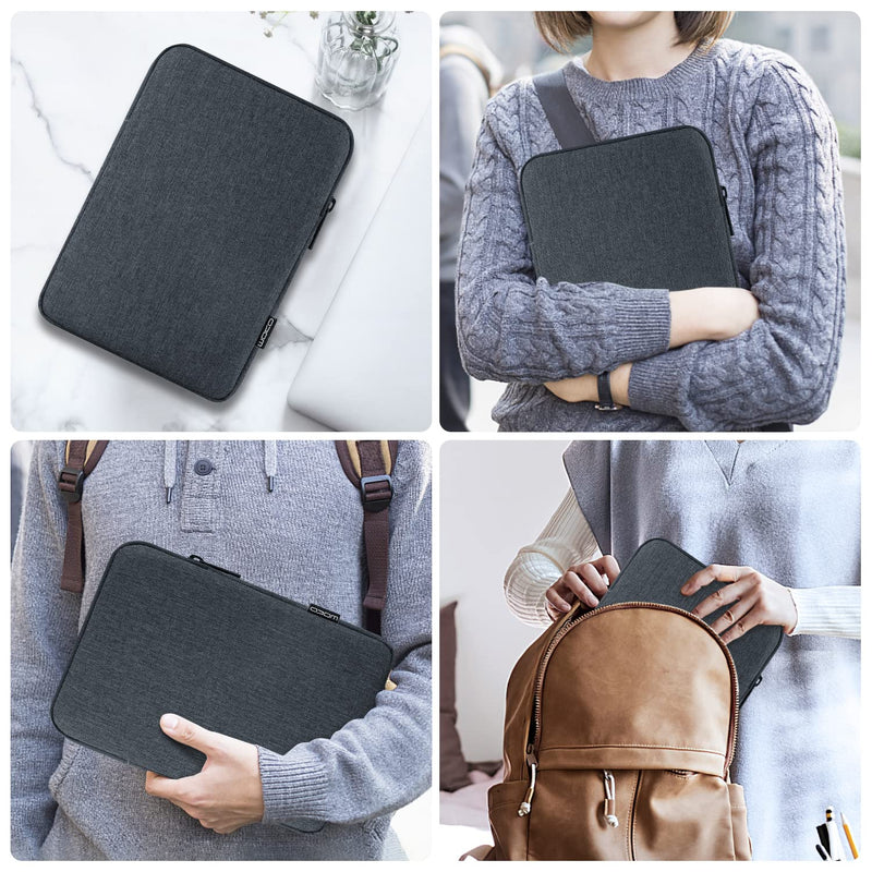 MoKo 9-11 Inch Tablet Sleeve Bag Carrying Case Fits New 11-inch iPad Pro M4/iPad Air M2 2024, iPad Air 5/4/3 10.9"/10.5", iPad Pro 11 M2, iPad 10th 10.9, iPad 9/8th Gen 10.2, Tab S8/S9 11", Space Gray