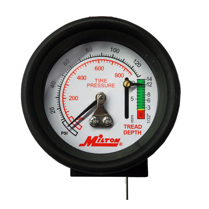 Milton (S-934) Dial Tire Pressure Gauge - Single Head Tire Tread Depth Gauge