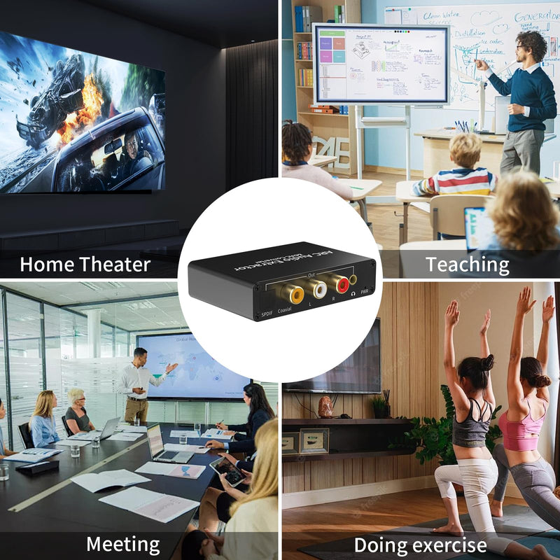  [AUSTRALIA] - HDMI ARC Audio Extractor, 192KHz DAC Audio Converter, Digital to Analog Converter for PS3 PS4 HDTV DVD Home Cinema Systems, HDMI ARC/Optical/Coaxial Input, SPDIF/Optical/RCA/3.5mm Stereo Output