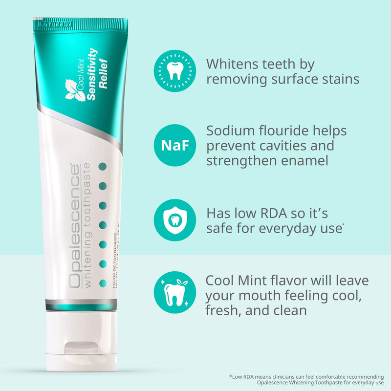 Opalescence Whitening Toothpaste for Sensitive Teeth (2 Pack) - Oral Care, Mint Flavor, Gluten Free - TP-5167-2 4.7 Ounce (Pack of 2)