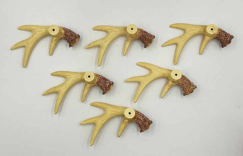 Deer Horn Antlers Drawer Pulls, Pack of 6 | Resin, Cabinet Knobs Handles, Country Kitchen Home Decoration