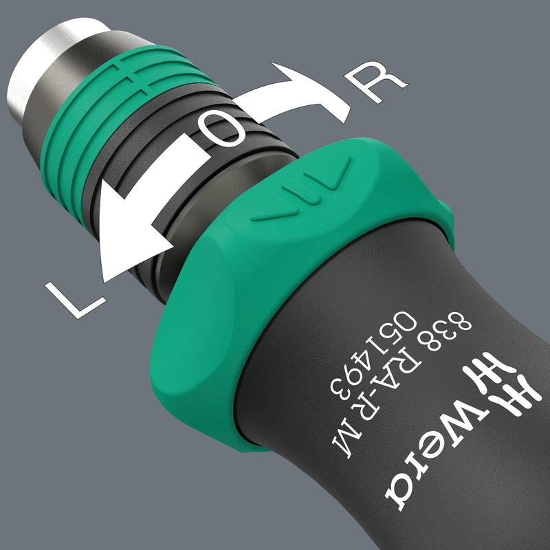 838 RA-R M BITHLD SCREWDRIVER W/RATCHET,1/4",1/4"X123.5MM