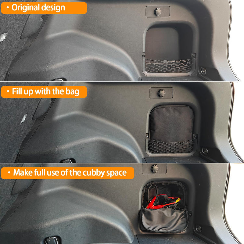 Trunk Upgrade, Trunk Organizer Pocket Bag, Trunk Cubby Storage bag,Cargo side pocket For Toyota Rav4 2025 2024 2023 2022 2021 2020 2019 Black, 1 pc Trunk Storage Bag for Rav4 2019-25 （without Backpack Function）