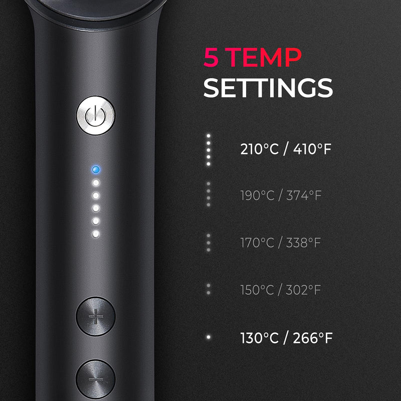 TYMO Hair Straightener Brush UK - Ring, Straightening Comb, Black | Flat Iron and Hair Brush 2-in-1, Anti-Scald, Fast Heating, 5 Temp Settings (130℃-210℃), Professional Salon at Home, Even Heat