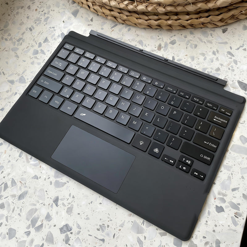 Type Cover for Microsoft Surface Pro 7+ / Pro 7/6 / 5/4 / 3, 12.3 inch, Ultra-Slim Wireless Bluetooth Tablet Keyboard with Multi Touchpad (Black Gray) Black Gray