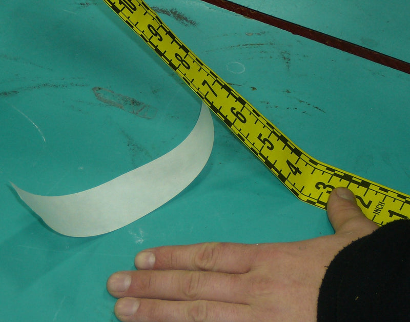 Adhesive Continuous Ruler Roll Tape – Fractional – 1 1/2 Inches Wide, 12 Inch Long X 105 Repeats – Vertical Up – Yellow
