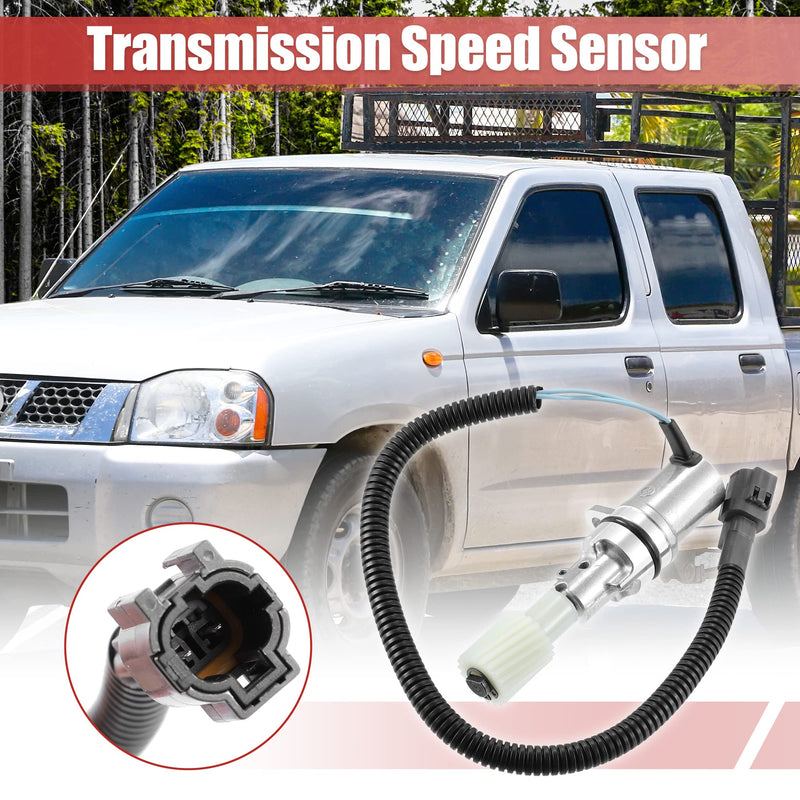 X AUTOHAUX Transmission Speed Sensor for Nissan Frontier 1998 1999 2000 25010-74P01 25010-74P00 2pins ABS Car Replacement Transmission Sensor Black