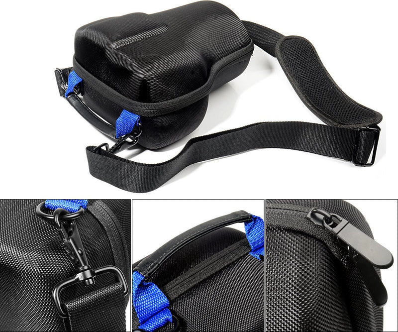 DSLR Case for Canon EOS Rebel T7, T7i, T6, T8i, SL3, 2000D, 4000D, 90D, M50 Mark II, 5D, 6D; Nikon D5600, D3500, D7500; Panasonic Lumix FZ300, FZ1000 (Black)