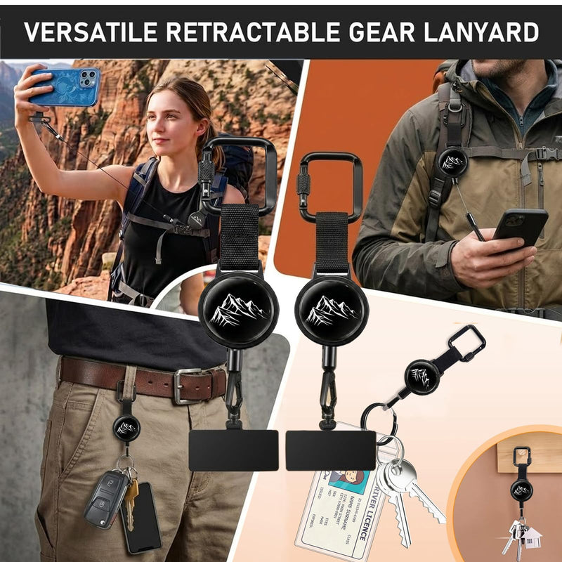 4 PCS Retractable Phone Lanyard Set Adjustable Anti-Theft - Anti-Lost Neck & Wrist Strap Tether for All Smartphones, Suitable for All Scenarios, Festival Travel Security