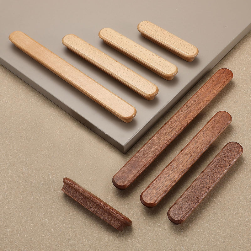 Red Wood-3.78 in 6 pcs Wood Drawer Knobs Pulls Handles Kitchen Cabinets Furniture Dresser Wardrobe Cupboard Drawer Knobs Pulls Handle Red wood-3.78