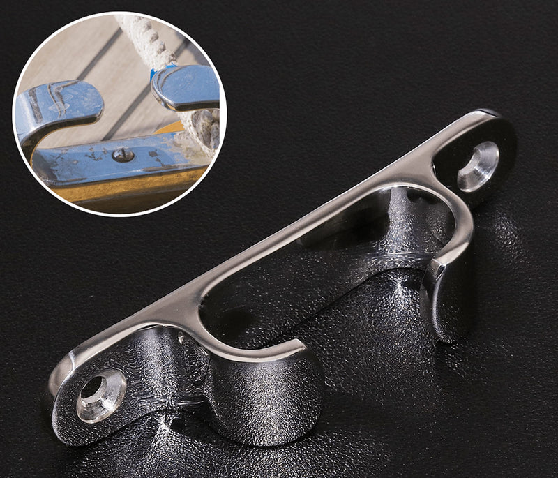 1Piece 4/5/6inch Stainless Steel 316 Straight Fairlead Bow Chock Hardware Fair Leads Line Boat Rope Guide Line Cleat for Marine Yacht W/Fasterners 152mm/ 6"