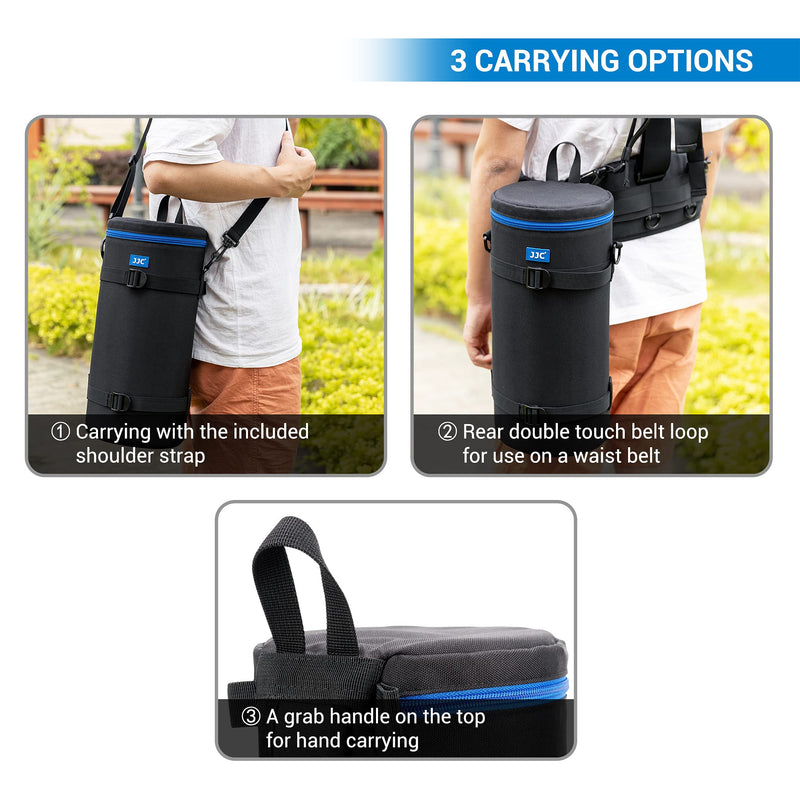 JJC Deluxe Lens Case Pouch Bag for Nikon Z 180-600mm Lens Below 5.5"x14.6" | for Canon RF 200-800mm f6.3-9 IS USM, Sony FE 200-600mm f5.6-6.3, Nikon Z 180-600mm f5.6-6.3 VR, Z 600mm f6.3 VR Lens & More XXXXXL