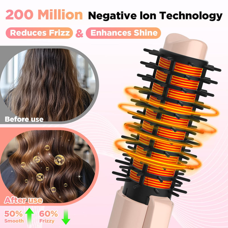  [AUSTRALIA] - Cordless Curling Iron 32mm, Curling Tongs, Hair Curler USB Rechargeable | 4 Heat Settings 160℃-220℃ for Short Medium Long Hair, Wireless Travel Curling Wand with 10min Auto Off, Pink
