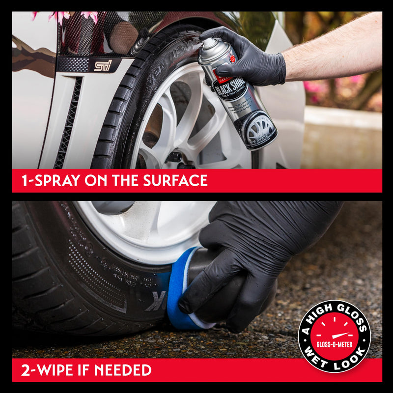 Griot's Garage Black Shine Tire and Trim Coating, Water-Resistant Dressing, Provides a High-Gloss Finish, Rain, and UV Protection, 10938, 15oz 15 Fl Oz (Pack of 1)