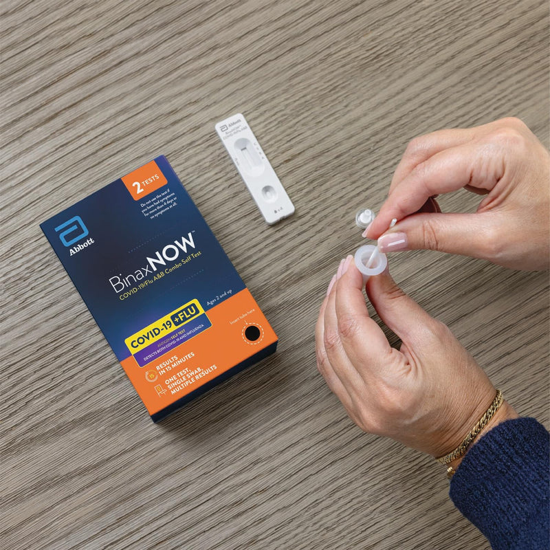 BinaxNOW™ COVID-19/Flu A&B Combo Self Test, Reliable COVID/Flu Home Test With 15 Minute Results, 4 Tests