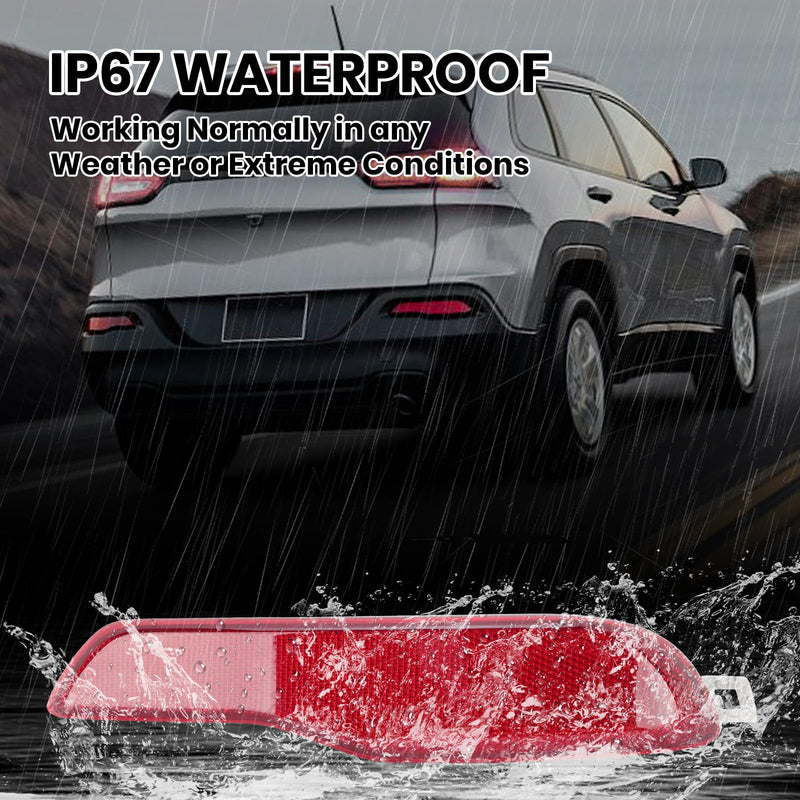 Rear Bumper Reflector for 2014 2015 2016 2017 2018 Jeep Cherokee 68105144AC Passenger Side (Right) Right