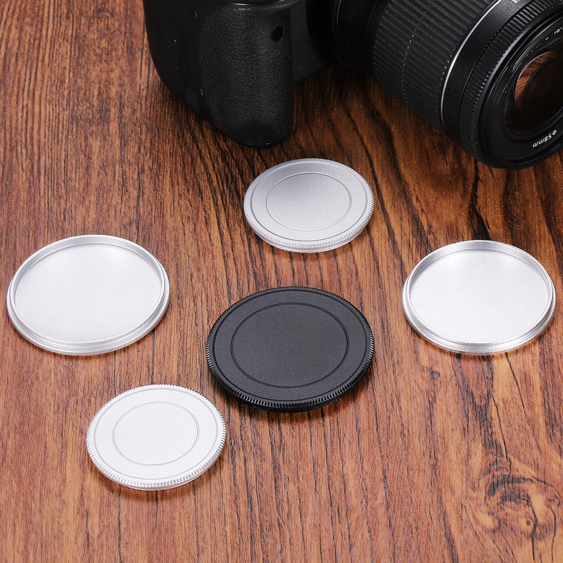 40.5mm Camera Lens Cap Aluminum Alloy Metal Front Lens Cover | Screw Mount, for Fujifilm DSLR Mirrorless Camera, Silver 40.5mm