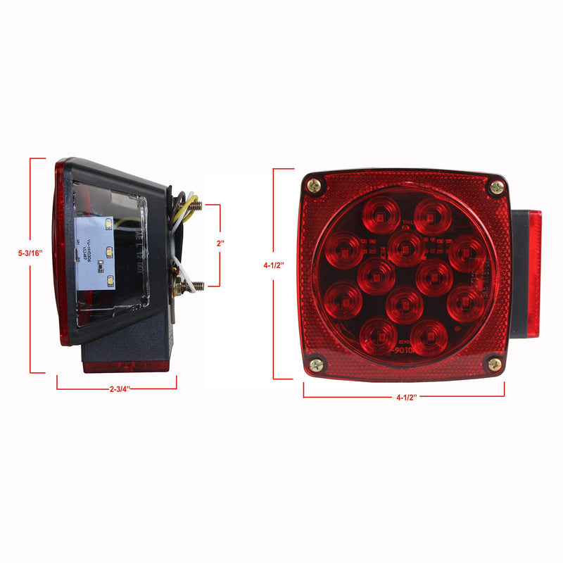 [AUSTRALIA] - MAXXHAUL 70460 12V LED Trailer Tail Lights (Turn/Stop/Signal-Left/Right-DOT Compliant) LED Trailer Turn Lights