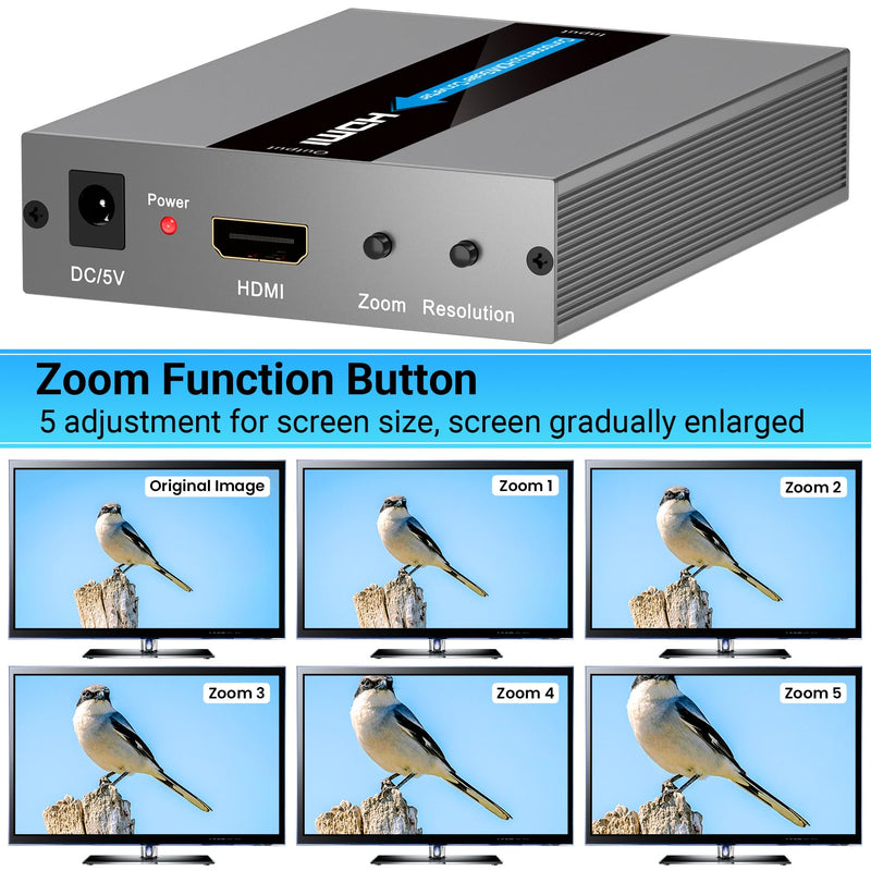 Component to HDMI Converter with Scaling Function, Support Resolution and Frame Rate Conversion, YPbPr to HDMI Converter for Component Devices to Display on HDTVs(Not Compatible with 240P Input)