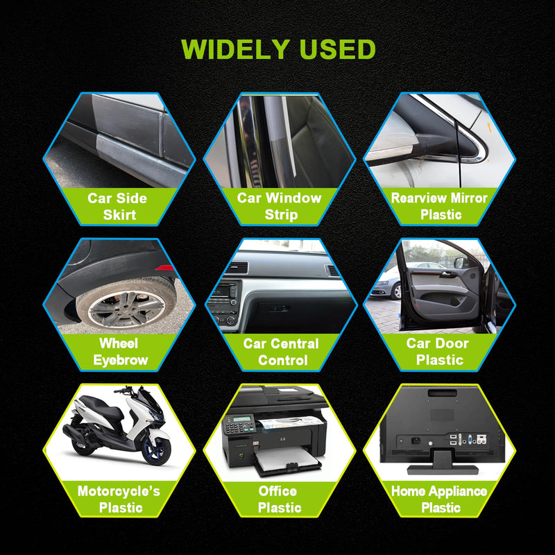 FOLLOWIN Plastic Restorer for Cars - Black Trim Restorer & Ceramic Coating, Resists Water, UV Rays, Dirt, Not a Dressing, Hydrophobic Protection, Highly Concentrated Formula,30ml 30ml