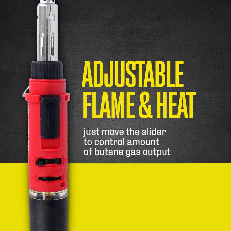 Berkling BSG-568 Portable Butane Cordless Soldering Iron, 3-in-1 Soldering, Jewelry & Heat Shrink Torch, Mini Cordless Heat Gun, Self-Igniting, Adjustable Flame, Up to 90-Min Runtime