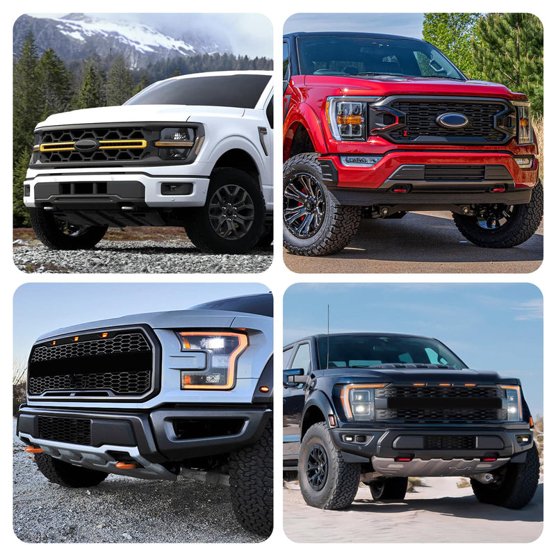 Tow Hooks Covers for Ford F150 2004-2024 Bronco Base/Big Bend/Outer Banks 2021-2024 Compatible with Toyota Tundra Accessories 2017-2021 (Red) red