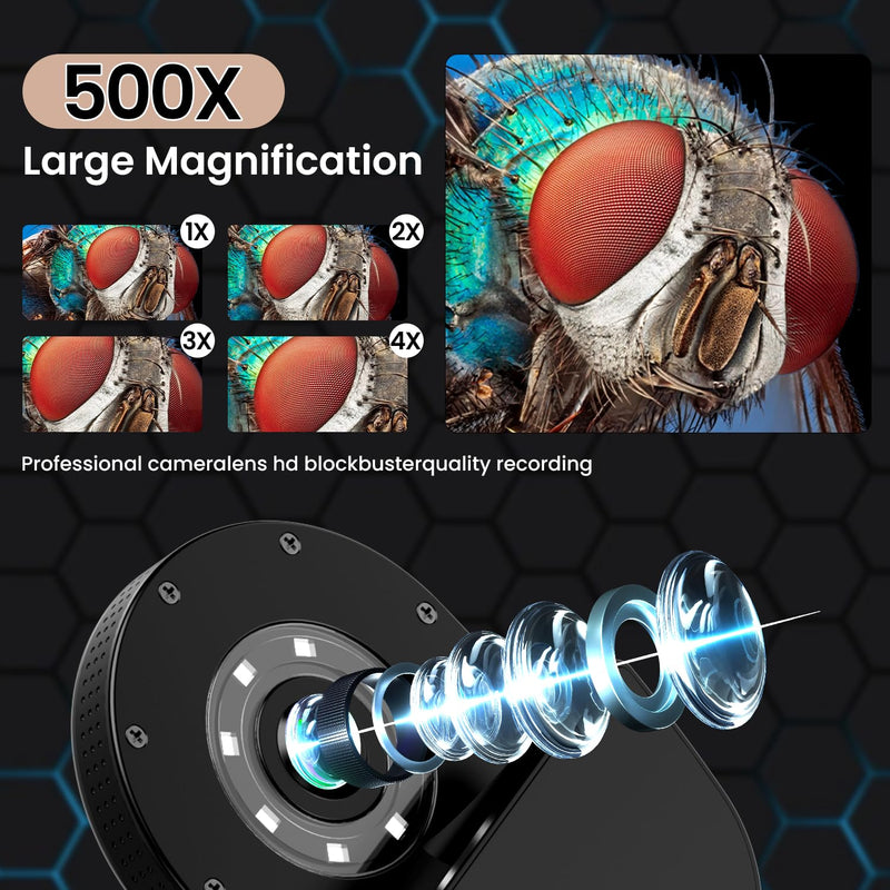 IMICHI Coin Digital Microscope HD 2.8-inch Screen, 32G Storage 500X Magnification, 3-Hour Battery Life, Easy Carry-Ideal for Coin Collectors and Nature Enthusiasts