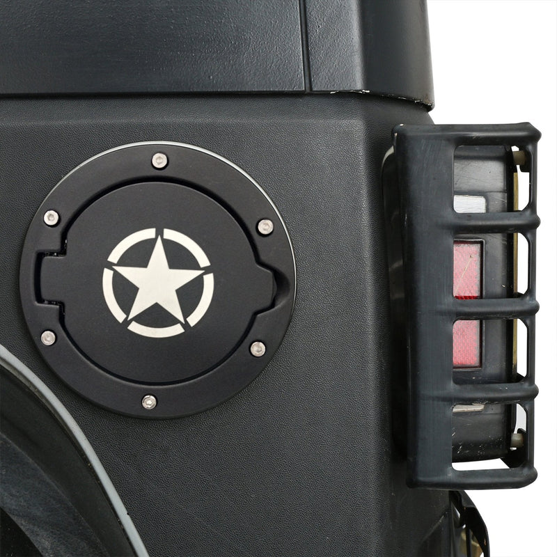 Hooke Road Wrangler JK Gas Cap Cover Fuel Filler Door Compatible with Jeep Wrangler JK & Unlimited 2007-2018