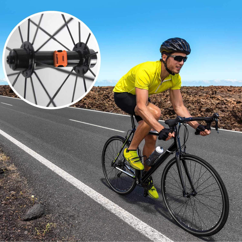 moofit Cadence Speed Sensor, Bluetooth & ANT+ Wireless RPM Cycling Spin Bike Cadence Sensor for Wahoo/Coosporide/Rouvy/Peloton, IP67 Waterproof, Orange Speed and Cadence Sensor