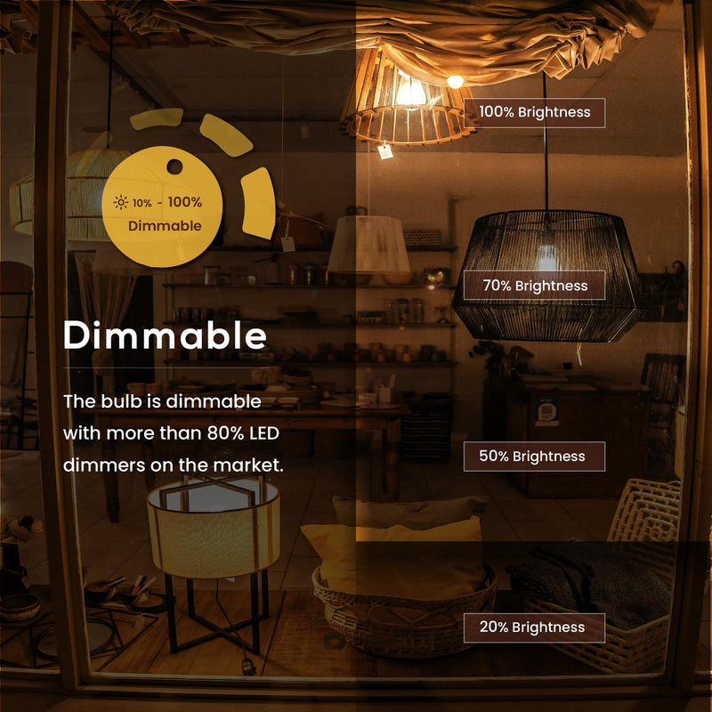 A15 LED Light Bulb 4W (40W Equivalent), 2700K Warm White, Dimmable Edison Filament, 400 Lumens, E26 Medium Base, Clear Glass – Ceiling Fan, Refrigerator/Appliance, Vanity & Chandelier (6-Pack) 4w Warm White 2700k Led 3.5 In (6 Pack)