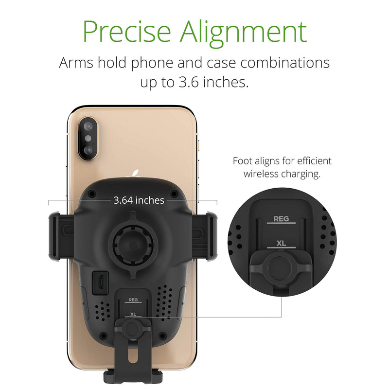 iOttie Auto Sense Qi Wireless Car Charger - Automatic Clamping Dashboard Phone Mount with Wireless Charging for iPhone, Samsung Galaxy, Google Pixel, Huawei, LG, and Other Smartphones Dash & Windshield AutoSense 1