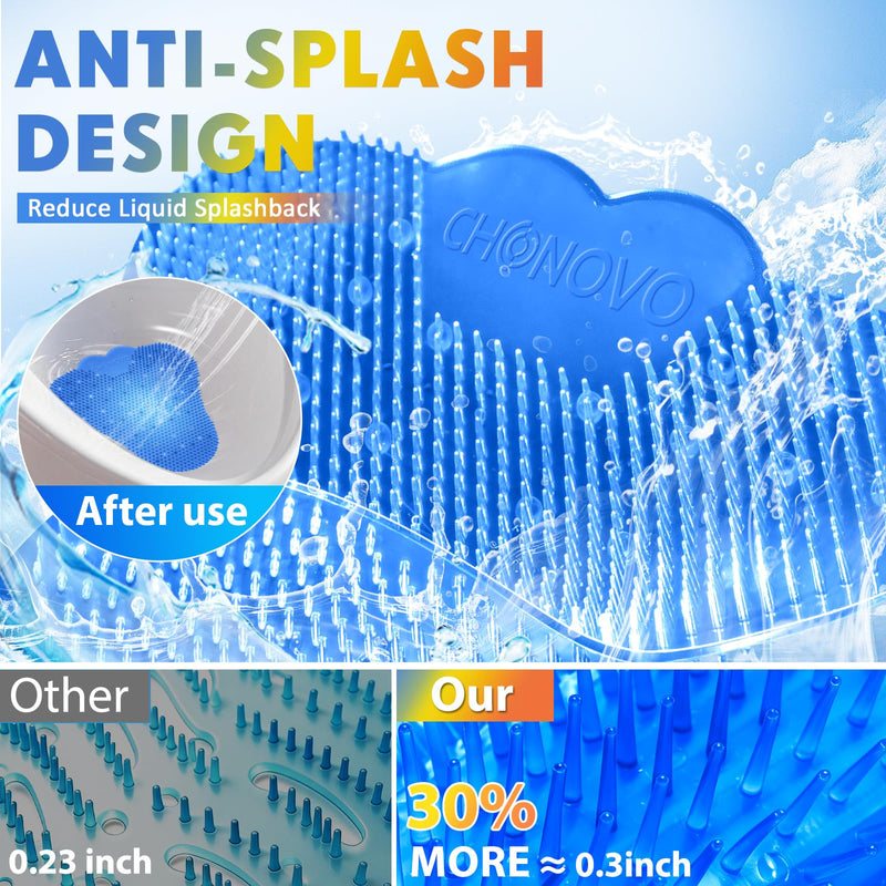 CHONOVO Urinal Screen Deodorizer, 12 Pack Urinal Cakes 3 Fresh Scents, Ocean Breeze, Lemon, Orange Citrus, Anti-Splash Odor Protection Mats Pads for Men Toilet in Bathroom School Restroom Office Hotel
