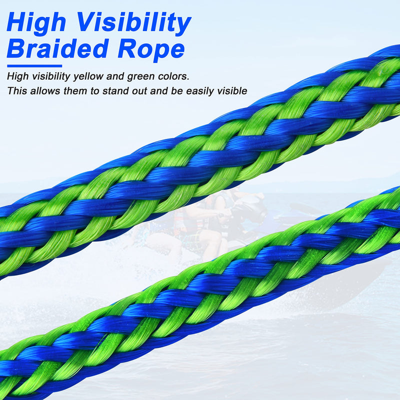 Docking Lines Rope Mooring Bungee - PWC Dock Rope 7FT 10FT 14FT with Foam Float for Personal Watercraft Kayak, Jet Ski, SeaDoo, Boat, Pontoon Bungee Docking Line Rope 0.39in 10ft 1pack