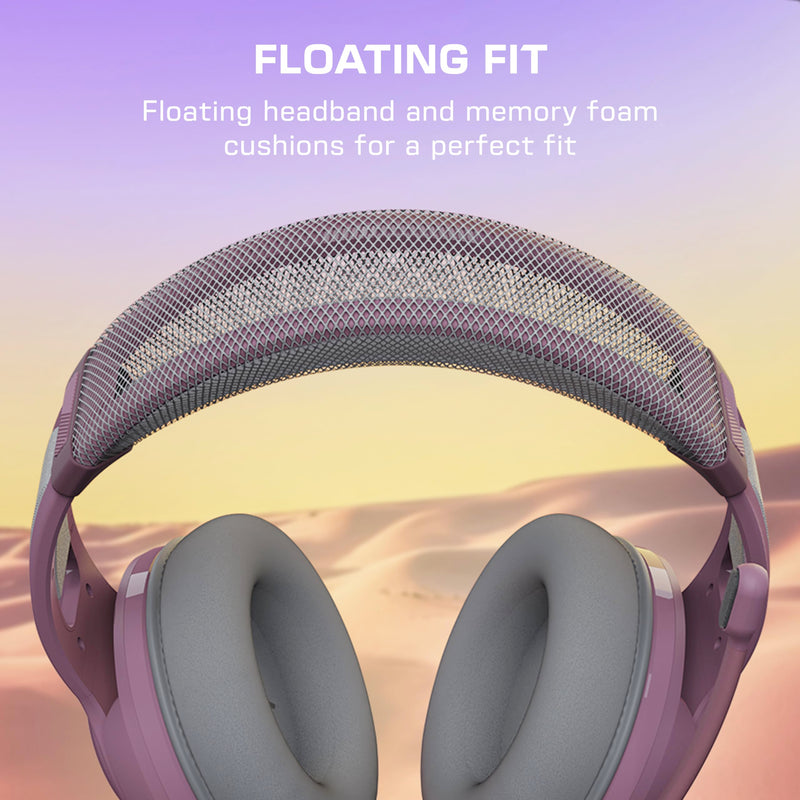 Turtle Beach Atlas 200 Wired Multiplatform Gaming Headset for Xbox, PS5, PC | Xbox Series X|S, Xbox One, PlayStation, 50mm Drivers, Flip-to-Mute Mic, Memory Foam, Floating Headband, Lilac Mist