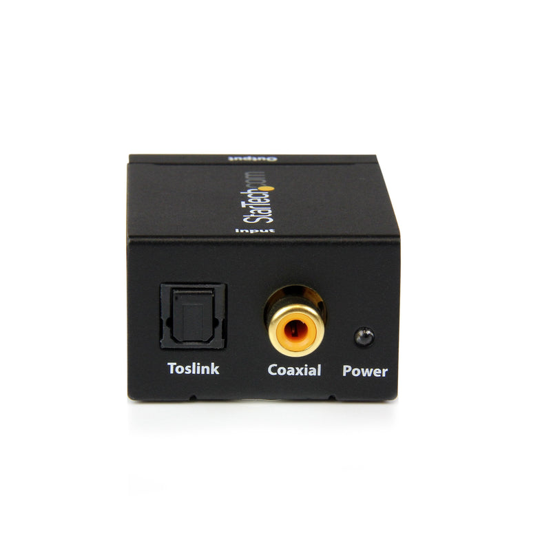 StarTech.com SPDIF Digital Coaxial or Toslink Optical to Stereo RCA Audio Converter - Digital Audio Adapter (SPDIF2AA),Black Toslink/Digital Coax to RCA Stereo Audio