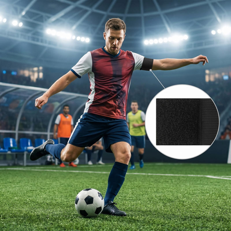 6PCS Arm Bands Mourning Nylon Football Captain Armband Adjustable