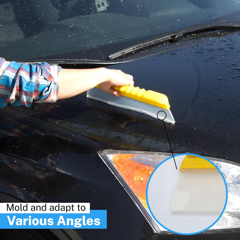 SM Arnold Premium 12-Inch Superflex Waterblade - Patented One Pass T-Bar Edge, Car Wash Squeegee, Scratch-Free Silicone Blade | Efficient Water Removal for Vehicles, Windows, and Household Cleaning