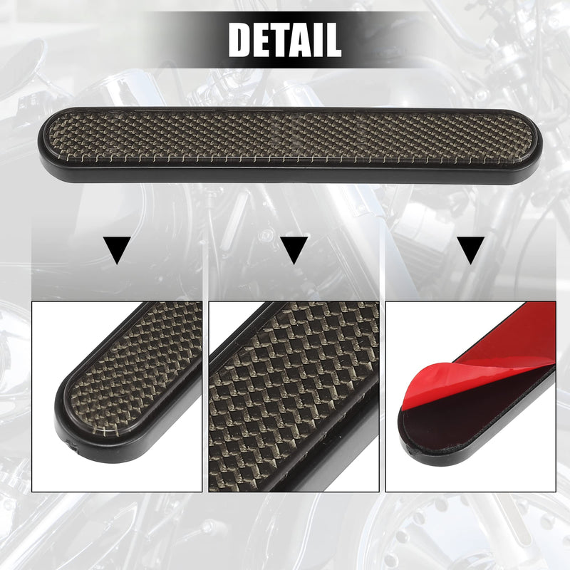 Motoforti Front Lower Fork Reflector Sticker Rear Saddlebag Reflective Cover Universal Smoke 1 Pair Grey