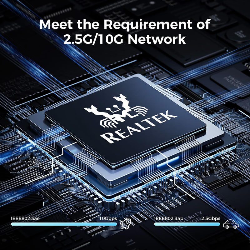 8 Port 2.5G Ethernet Switch with 1*10G SFP+ Slot, 9 Ports 2.5Gb Network Swithes and 1-10Gb Multi Speed, 60Gbps Switching Capacity, One Key VLAN| Plug & Play |Fanless |Metal |Wall Mount 9-Port| 8*2.5G+1*10G SFP